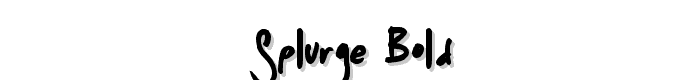 Splurge Bold font